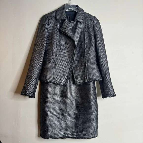 Banana Republic Gunmetal dress & jacket size 4 - Picture 2 of 15